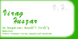 virag huszar business card